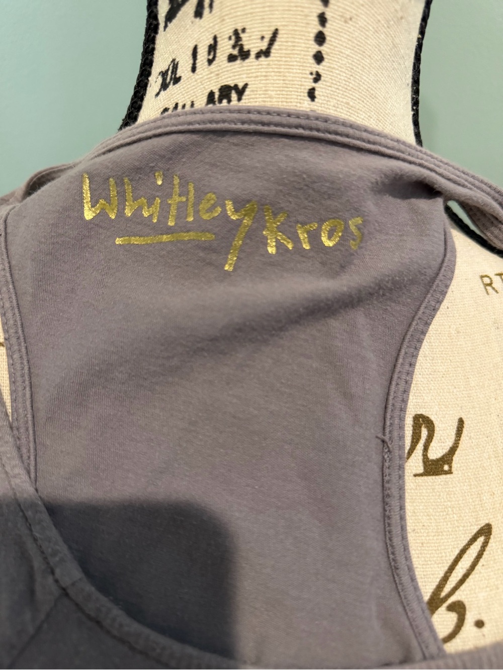Womens Gray Rope-Print Tank Top - Picture 3 of 4